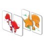 Puzzle Educativ de potrivire Dinozauri cu 15 perechi de piese auto-corectante 2-5 ani